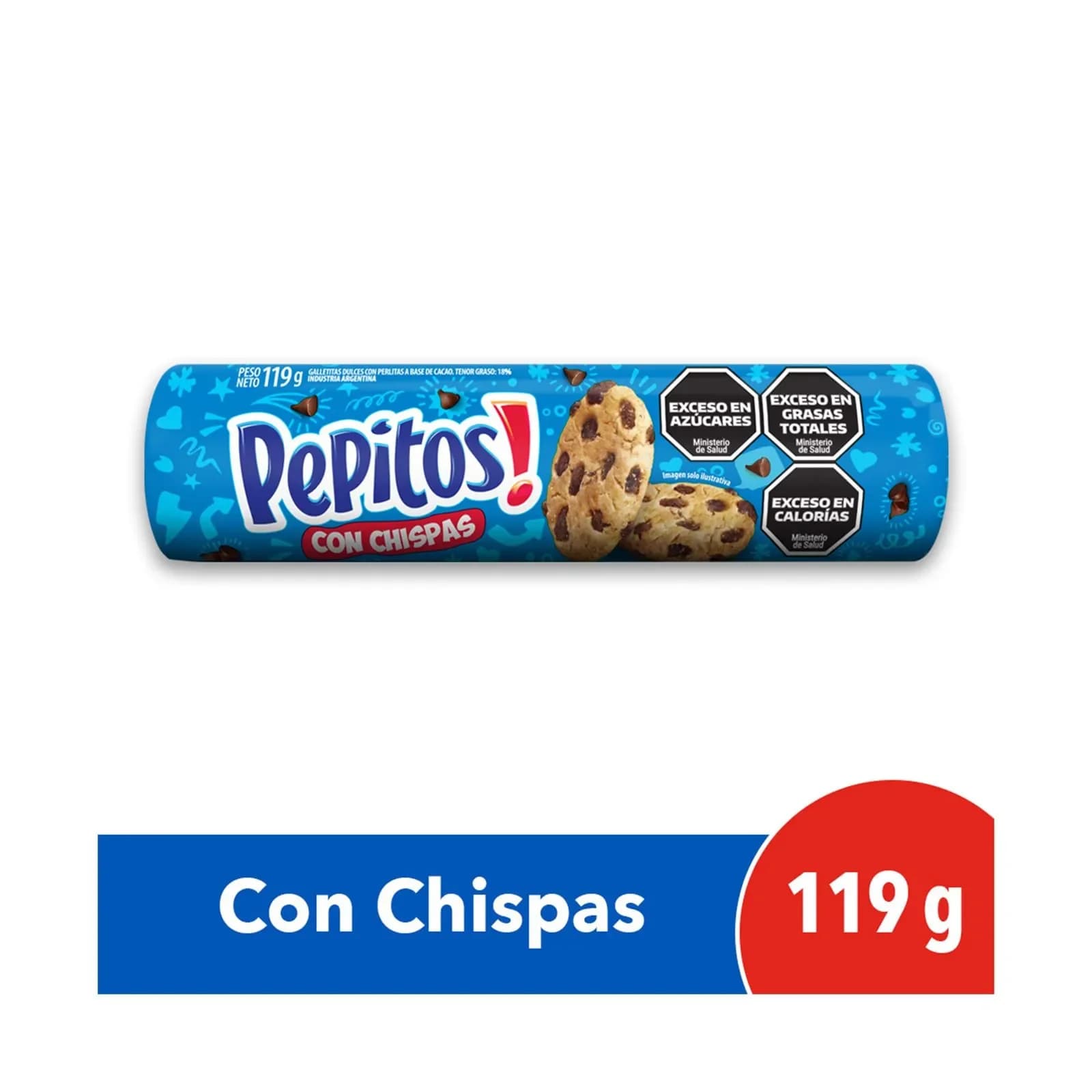 Galletitas Pepitos con Chips de Chocolate 119 Grs