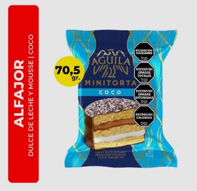 Alfajor Aguila de Coco 70,5 Gr