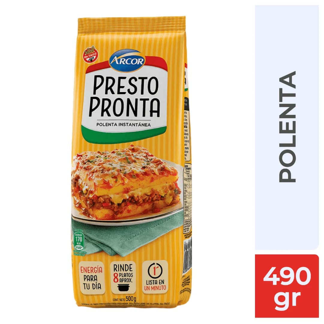 Polenta Instantánea Presto Pronta 490g