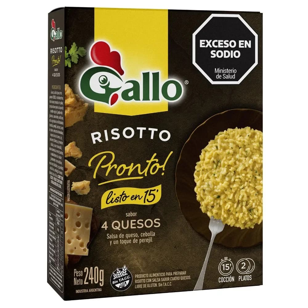 Risotto 4 Quesos Gallo en Caja 240g